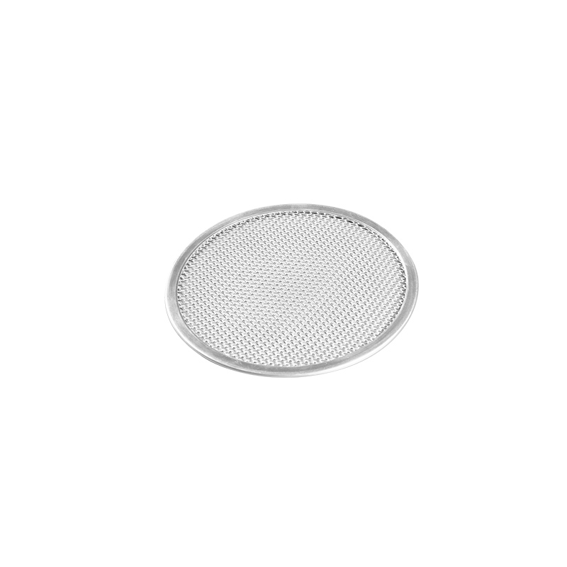 Ronde 8-inch diameter naadloos aluminium mesh pizza-scherm