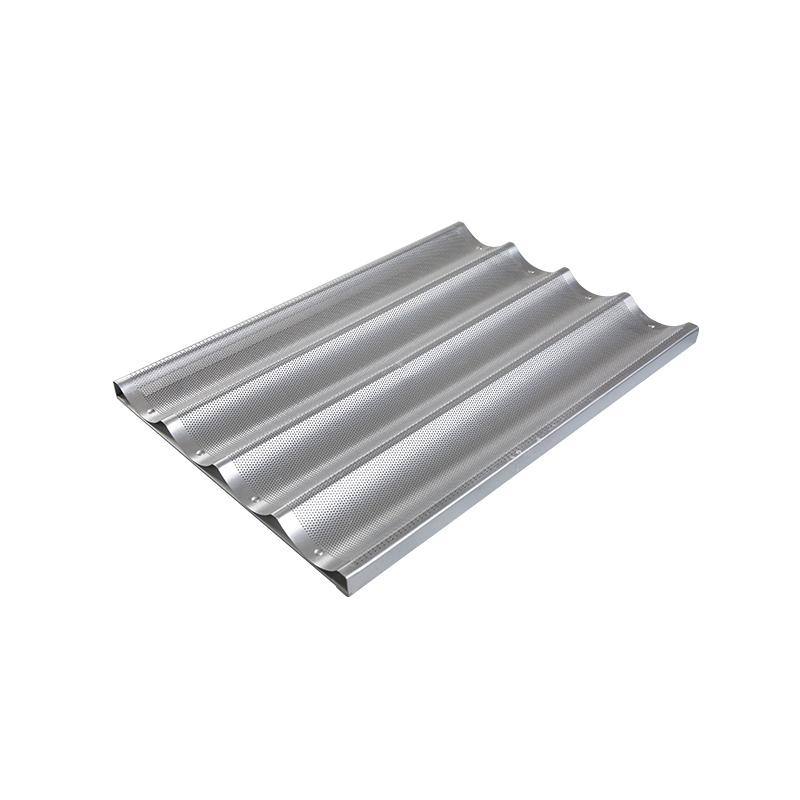 Aluminium geperforeerde stokbroodpan voor Franse brood 4-loaf